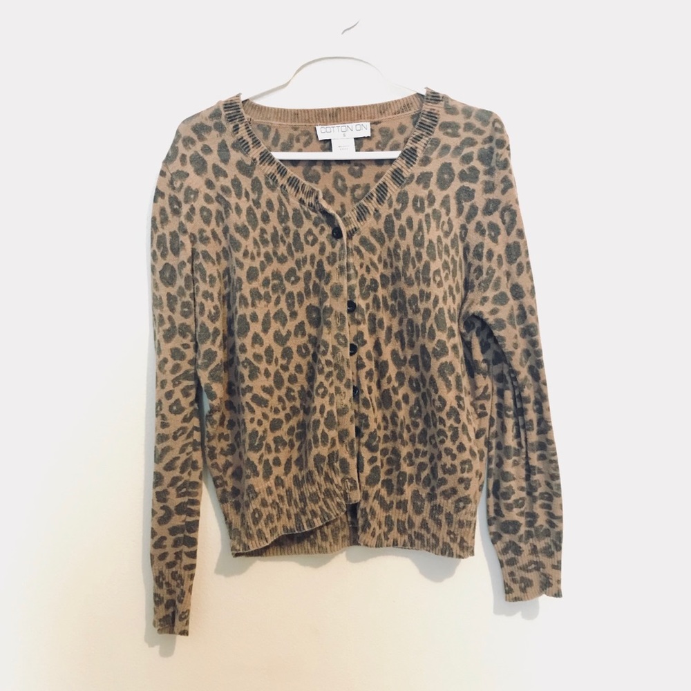 Leopard print cardigan